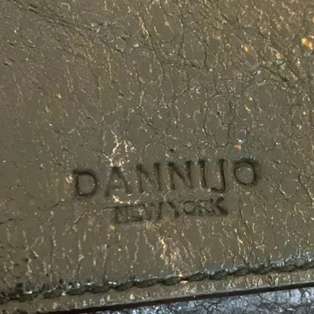 Coveted Dannijo Beckett Black Leather Clutch - 2014 Metallic Geometric Crossbody